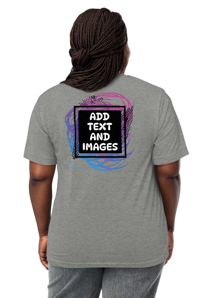 Unisex Adult Vintage Tri-Blend T-Shirt | Bella + Canvas 3413 (Front/Back Print) - Design Your Own