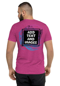 Unisex Adult Vintage Tri-Blend T-Shirt | Bella + Canvas 3413 (Front/Back Print) - Design Your Own
