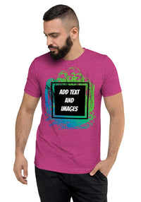 Unisex Adult Vintage Tri-Blend T-Shirt | Bella + Canvas 3413 (Front/Back Print) - Design Your Own