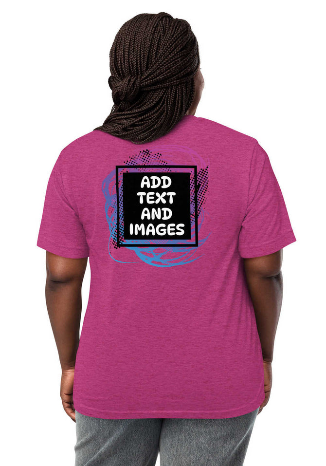 Unisex Adult Vintage Tri-Blend T-Shirt | Bella + Canvas 3413 (Front/Back Print) - Design Your Own