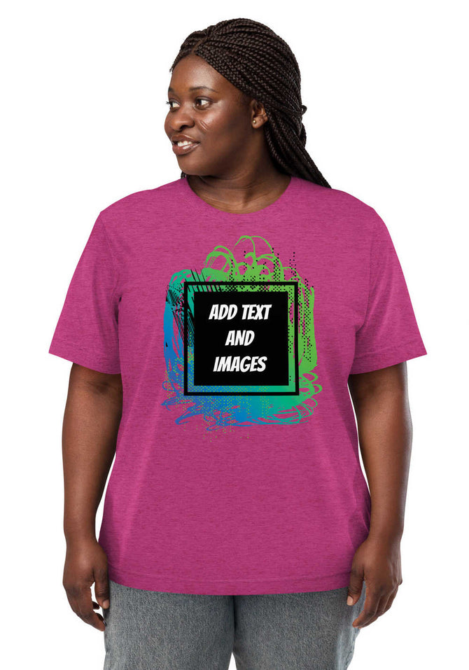 Unisex Adult Vintage Tri-Blend T-Shirt | Bella + Canvas 3413 (Front/Back Print) - Design Your Own