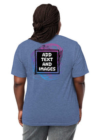 Unisex Adult Vintage Tri-Blend T-Shirt | Bella + Canvas 3413 (Front/Back Print) - Design Your Own