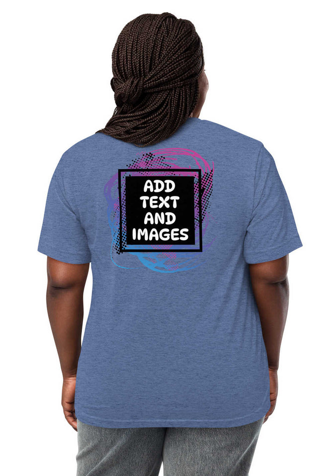 Unisex Adult Vintage Tri-Blend T-Shirt | Bella + Canvas 3413 (Front/Back Print) - Design Your Own
