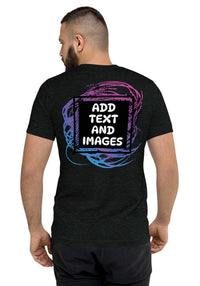 Unisex Adult Vintage Tri-Blend T-Shirt | Bella + Canvas 3413 (Front/Back Print) - Design Your Own