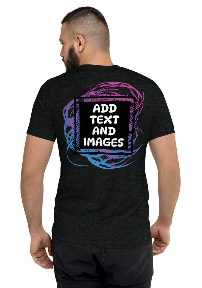 Unisex Adult Vintage Tri-Blend T-Shirt | Bella + Canvas 3413 (Front/Back Print) - Design Your Own