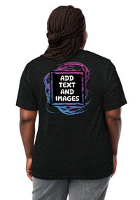 Unisex Adult Vintage Tri-Blend T-Shirt | Bella + Canvas 3413 (Front/Back Print) - Design Your Own
