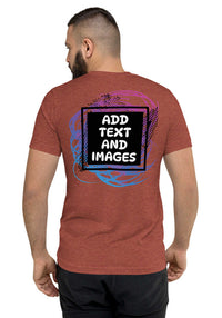 Unisex Adult Vintage Tri-Blend T-Shirt | Bella + Canvas 3413 (Front/Back Print) - Design Your Own