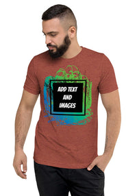 Unisex Adult Vintage Tri-Blend T-Shirt | Bella + Canvas 3413 (Front/Back Print) - Design Your Own