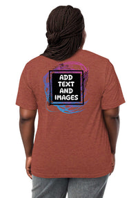 Unisex Adult Vintage Tri-Blend T-Shirt | Bella + Canvas 3413 (Front/Back Print) - Design Your Own