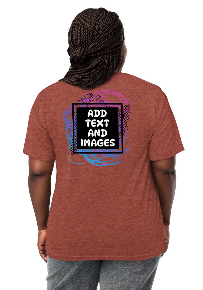 Unisex Adult Vintage Tri-Blend T-Shirt | Bella + Canvas 3413 (Front/Back Print) - Design Your Own