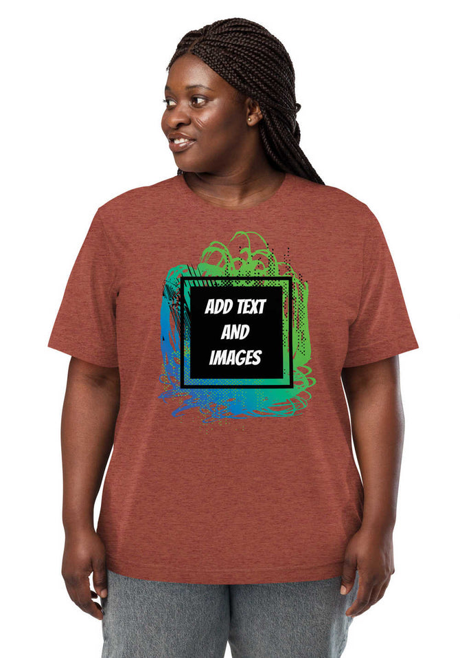 Unisex Adult Vintage Tri-Blend T-Shirt | Bella + Canvas 3413 (Front/Back Print) - Design Your Own