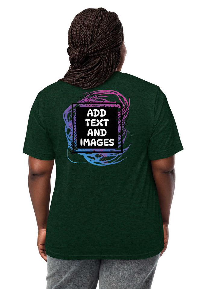 Unisex Adult Vintage Tri-Blend T-Shirt | Bella + Canvas 3413 (Front/Back Print) - Design Your Own