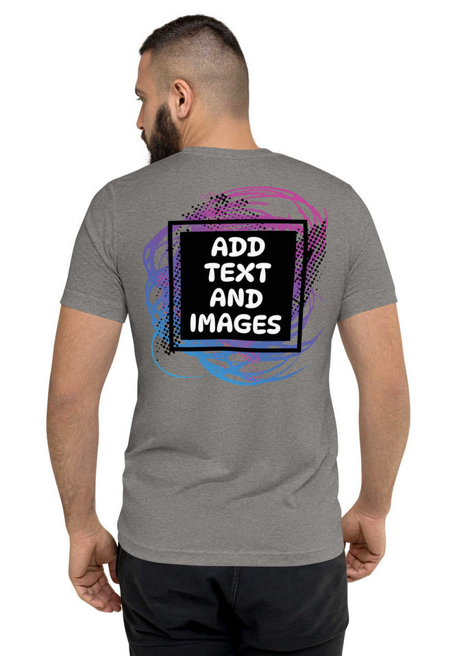 Unisex Adult Vintage Tri-Blend T-Shirt | Bella + Canvas 3413 (Front/Back Print) - Design Your Own