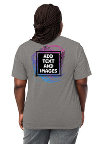 Unisex Adult Vintage Tri-Blend T-Shirt | Bella + Canvas 3413 (Front/Back Print) - Design Your Own