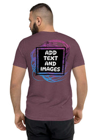 Unisex Adult Vintage Tri-Blend T-Shirt | Bella + Canvas 3413 (Front/Back Print) - Design Your Own