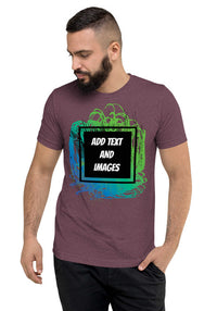 Unisex Adult Vintage Tri-Blend T-Shirt | Bella + Canvas 3413 (Front/Back Print) - Design Your Own