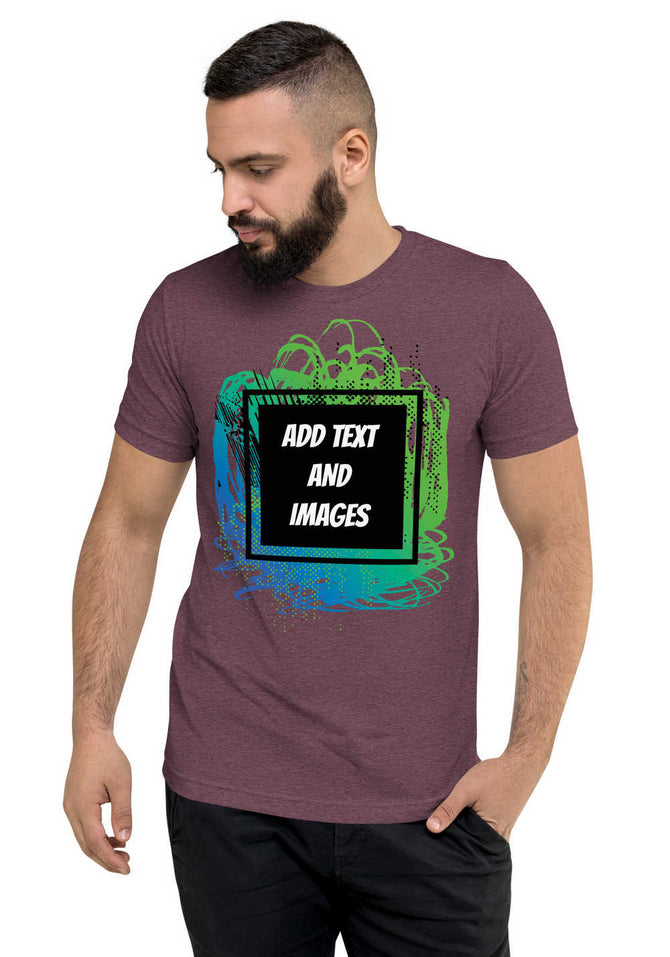 Unisex Adult Vintage Tri-Blend T-Shirt | Bella + Canvas 3413 (Front/Back Print) - Design Your Own