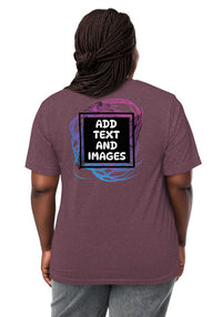 Unisex Adult Vintage Tri-Blend T-Shirt | Bella + Canvas 3413 (Front/Back Print) - Design Your Own
