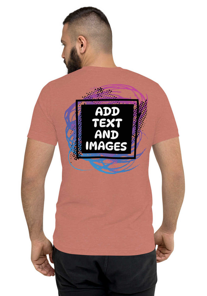 Unisex Adult Vintage Tri-Blend T-Shirt | Bella + Canvas 3413 (Front/Back Print) - Design Your Own