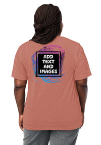 Unisex Adult Vintage Tri-Blend T-Shirt | Bella + Canvas 3413 (Front/Back Print) - Design Your Own