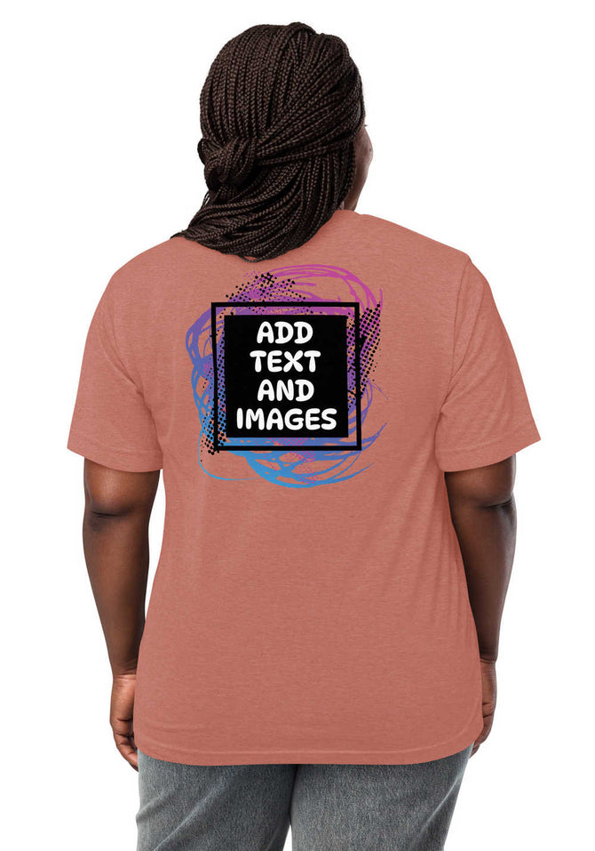 Unisex Adult Vintage Tri-Blend T-Shirt | Bella + Canvas 3413 (Front/Back Print) - Design Your Own