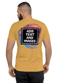 Unisex Adult Vintage Tri-Blend T-Shirt | Bella + Canvas 3413 (Front/Back Print) - Design Your Own