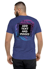 Unisex Adult Vintage Tri-Blend T-Shirt | Bella + Canvas 3413 (Front/Back Print) - Design Your Own