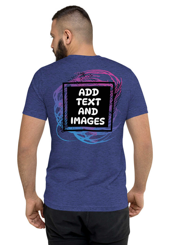 Unisex Adult Vintage Tri-Blend T-Shirt | Bella + Canvas 3413 (Front/Back Print) - Design Your Own