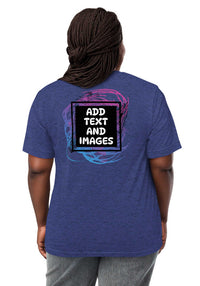 Unisex Adult Vintage Tri-Blend T-Shirt | Bella + Canvas 3413 (Front/Back Print) - Design Your Own