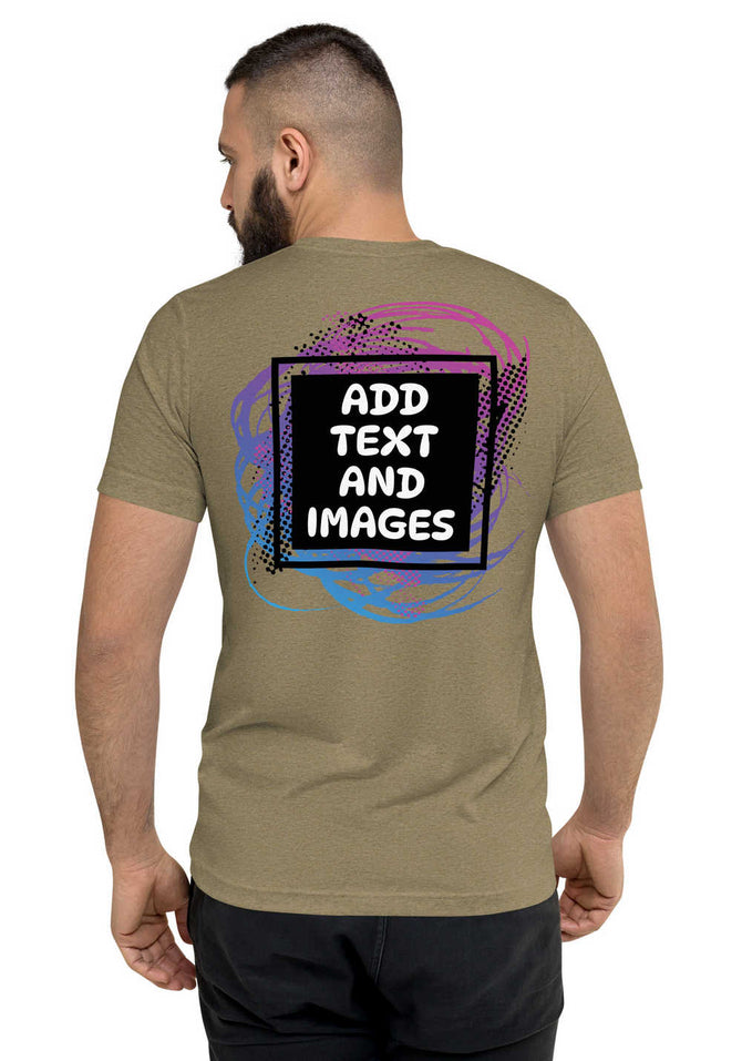 Unisex Adult Vintage Tri-Blend T-Shirt | Bella + Canvas 3413 (Front/Back Print) - Design Your Own