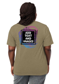 Unisex Adult Vintage Tri-Blend T-Shirt | Bella + Canvas 3413 (Front/Back Print) - Design Your Own