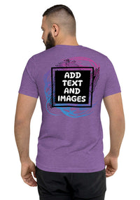 Unisex Adult Vintage Tri-Blend T-Shirt | Bella + Canvas 3413 (Front/Back Print) - Design Your Own