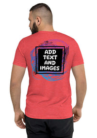 Unisex Adult Vintage Tri-Blend T-Shirt | Bella + Canvas 3413 (Front/Back Print) - Design Your Own