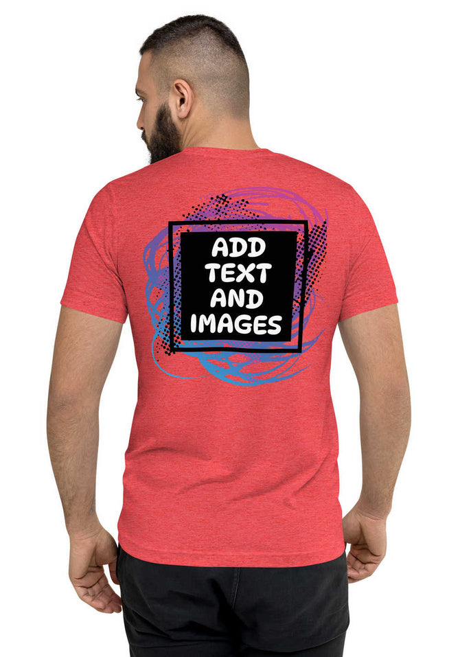 Unisex Adult Vintage Tri-Blend T-Shirt | Bella + Canvas 3413 (Front/Back Print) - Design Your Own