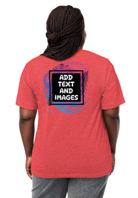 Unisex Adult Vintage Tri-Blend T-Shirt | Bella + Canvas 3413 (Front/Back Print) - Design Your Own