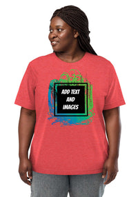 Unisex Adult Vintage Tri-Blend T-Shirt | Bella + Canvas 3413 (Front/Back Print) - Design Your Own