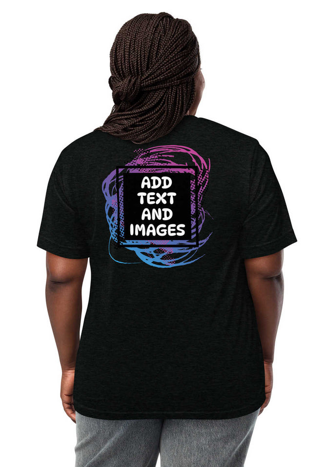 Unisex Adult Vintage Tri-Blend T-Shirt | Bella + Canvas 3413 (Front/Back Print) - Design Your Own