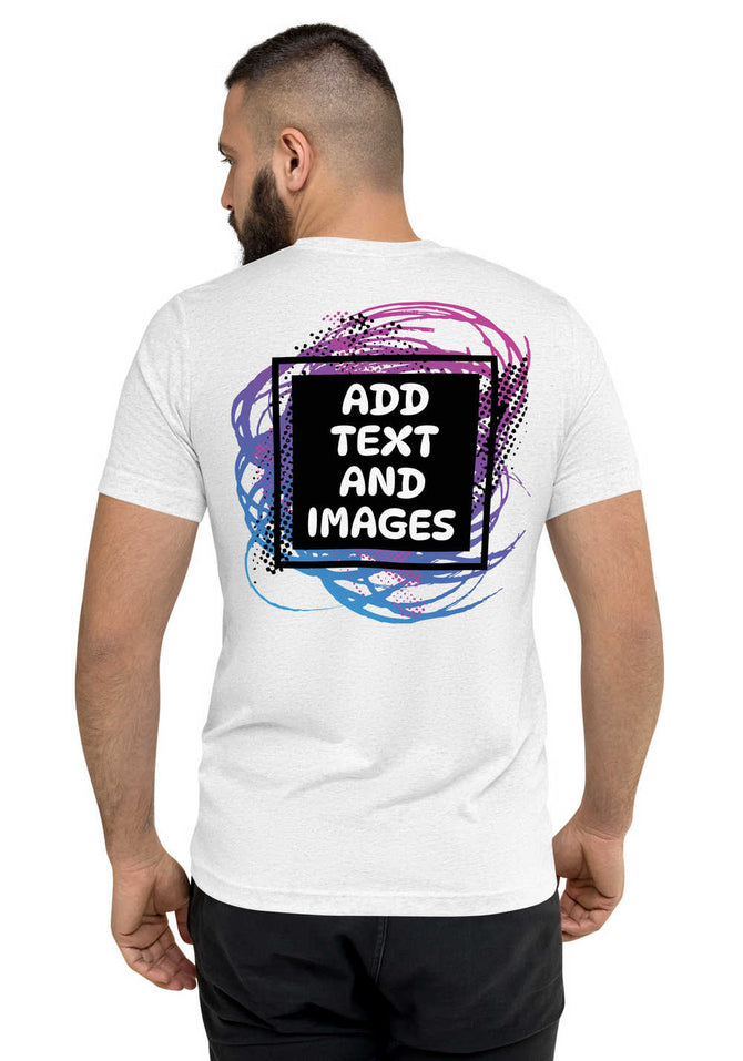 Unisex Adult Vintage Tri-Blend T-Shirt | Bella + Canvas 3413 (Front/Back Print) - Design Your Own