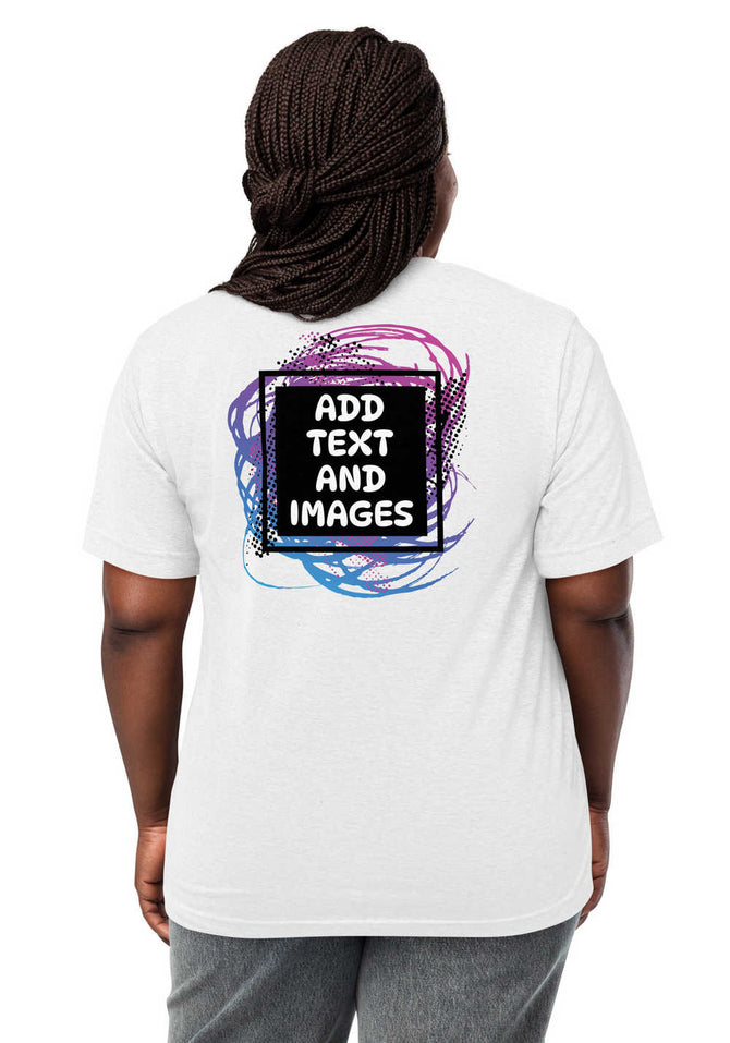 Unisex Adult Vintage Tri-Blend T-Shirt | Bella + Canvas 3413 (Front/Back Print) - Design Your Own