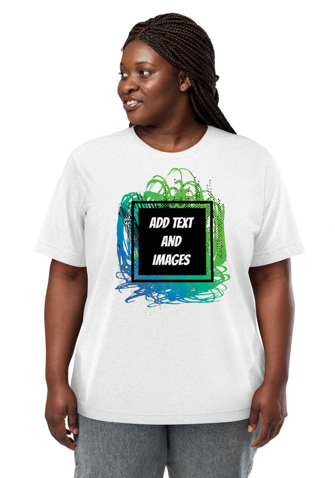 Unisex Adult Vintage Tri-Blend T-Shirt | Bella + Canvas 3413 (Front/Back Print) - Design Your Own