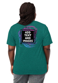 Unisex Adult Vintage Tri-Blend T-Shirt | Bella + Canvas 3413 (Front/Back Print) - Design Your Own