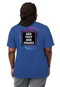 Unisex Adult Vintage Tri-Blend T-Shirt | Bella + Canvas 3413 (Front/Back Print) - Design Your Own