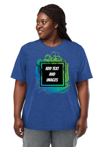 Unisex Adult Vintage Tri-Blend T-Shirt | Bella + Canvas 3413 (Front/Back Print) - Design Your Own