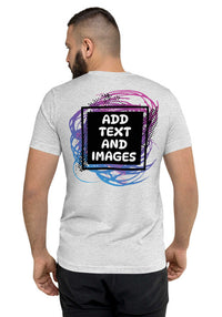 Unisex Adult Vintage Tri-Blend T-Shirt | Bella + Canvas 3413 (Front/Back Print) - Design Your Own