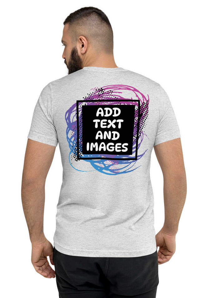 Unisex Adult Vintage Tri-Blend T-Shirt | Bella + Canvas 3413 (Front/Back Print) - Design Your Own