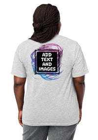 Unisex Adult Vintage Tri-Blend T-Shirt | Bella + Canvas 3413 (Front/Back Print) - Design Your Own
