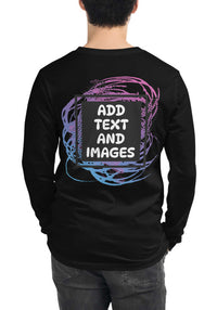 Unisex Adult Long Sleeve Everyday Tee | Bella + Canvas 3501 (Front/Back Print) - Design Your Own