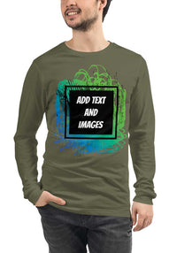 Unisex Adult Long Sleeve Everyday Tee | Bella + Canvas 3501 (Front/Back Print) - Design Your Own