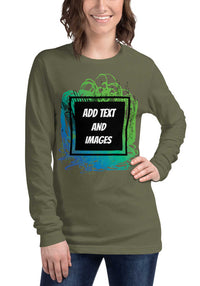 Unisex Adult Long Sleeve Everyday Tee | Bella + Canvas 3501 (Front/Back Print) - Design Your Own