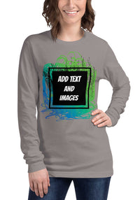 Unisex Adult Long Sleeve Everyday Tee | Bella + Canvas 3501 (Front/Back Print) - Design Your Own